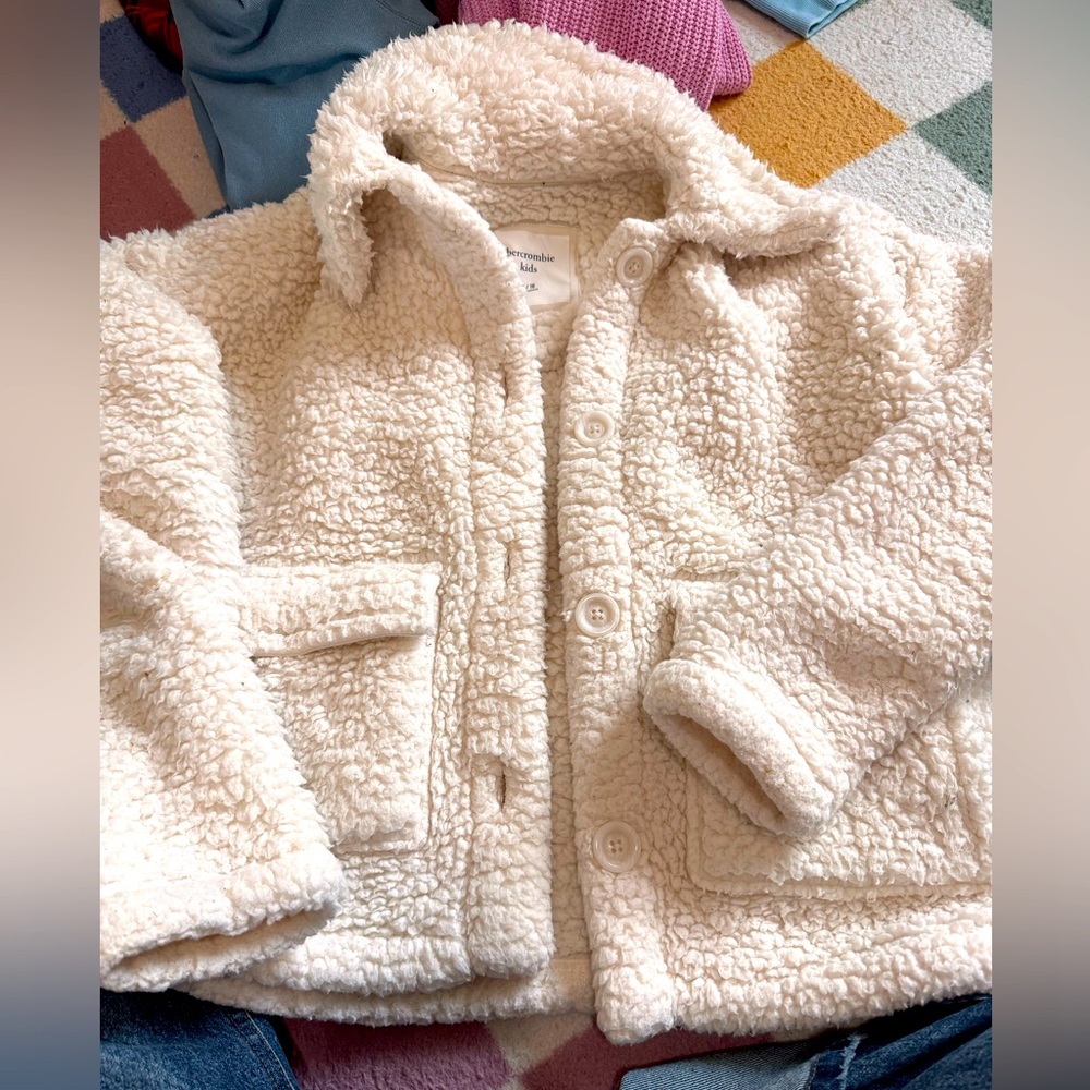 Abercrombie girls fleece button up